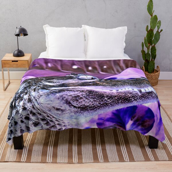 Item preview, Purple Alligator – Gaze of Dominance / Swiss Artwork Photography designed and sold by Raphael Wolf.