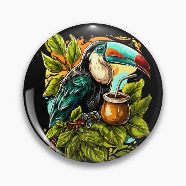 Item preview, Taste Taste the Tropics – Drink Mate! Tropical Toucan Yerba Mate Design designed and sold by flamini.