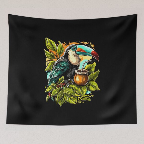 Item preview, Taste Taste the Tropics – Drink Mate! Tropical Toucan Yerba Mate Design designed and sold by flamini.