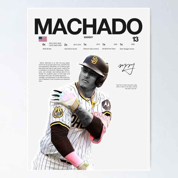 Item preview, Manny Machado, San Diego Padres, MLB designed and sold by SportsArtMuseum.