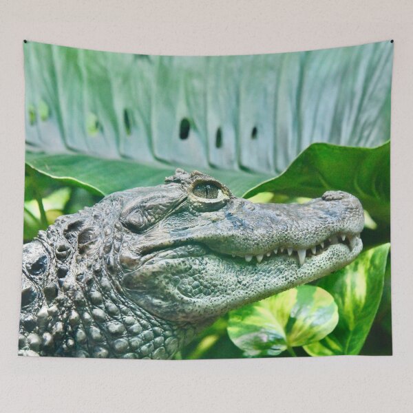 Item preview, Green Alligator – Gaze of Dominance / Swiss Artwork Photography designed and sold by Raphael Wolf.