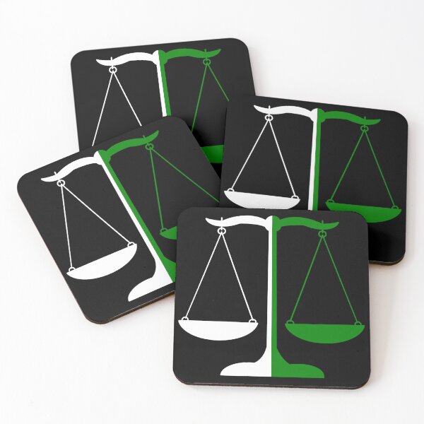 Item preview, Green and White Scales of Justice designed and sold by MagicMe-JD.