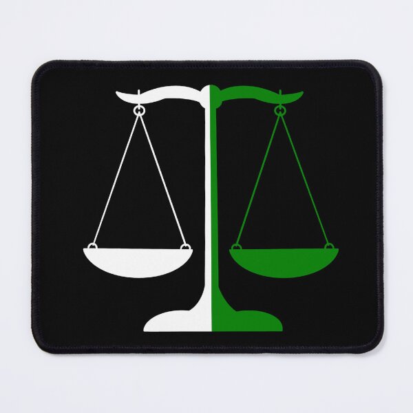 Item preview, Green and White Scales of Justice designed and sold by MagicMe-JD.
