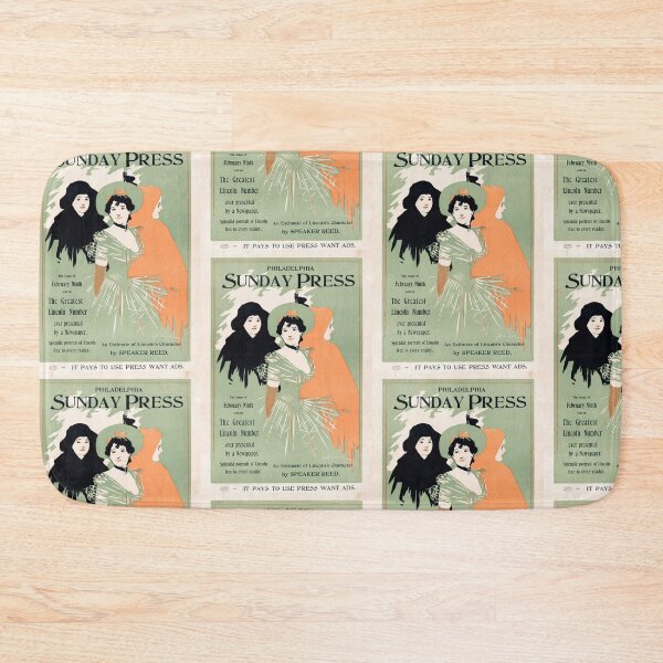 Item preview, Vintage Art Nouveau Poster | Philadelphia Sunday Press | Special | 19th Century Style & Historical Tribute designed and sold by artofuniverse.