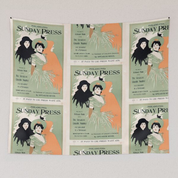 Artikelvorschau, Vintage-Jugendstilplakat | Philadelphia Sunday Press | Sonderausgabe | Stil des 19. Jahrhunderts & Historische Hommage entworfen und verkauft von artofuniverse.