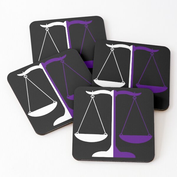 Item preview, Purple and White Scales of Justice designed and sold by MagicMe-JD.