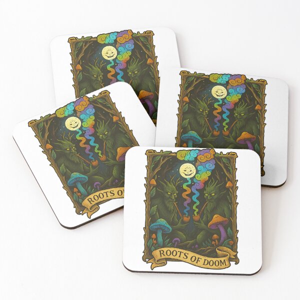 Item preview,  Roots of Doom – Dark Fantasy Psychedelic Stoner Forest Art designed and sold by DreamiCanvas.