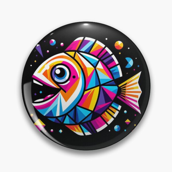 Item preview, Colorful geometric fish  designed and sold by Dogandesighn.