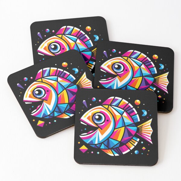 Item preview, Colorful geometric fish  designed and sold by Dogandesighn.