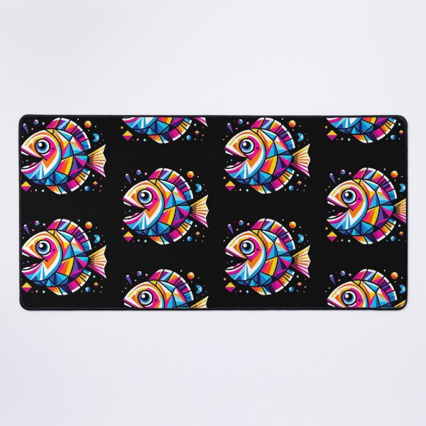 Item preview, Colorful geometric fish  designed and sold by Dogandesighn.