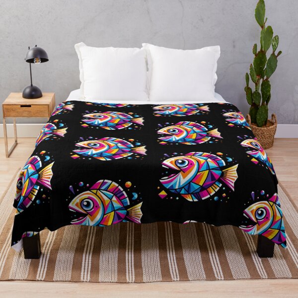 Item preview, Colorful geometric fish designed and sold by Dogandesighn.