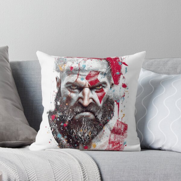 Item preview, Kratos in Christmas Hat designed and sold by Pop Haven.