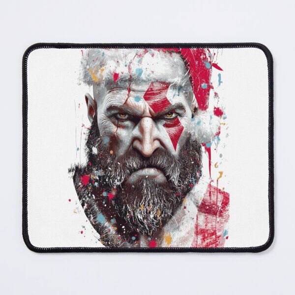 Item preview, Kratos in Christmas Hat designed and sold by Pop Haven.