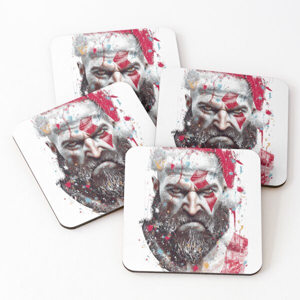 Item preview, Kratos in Christmas Hat designed and sold by Pop Haven.