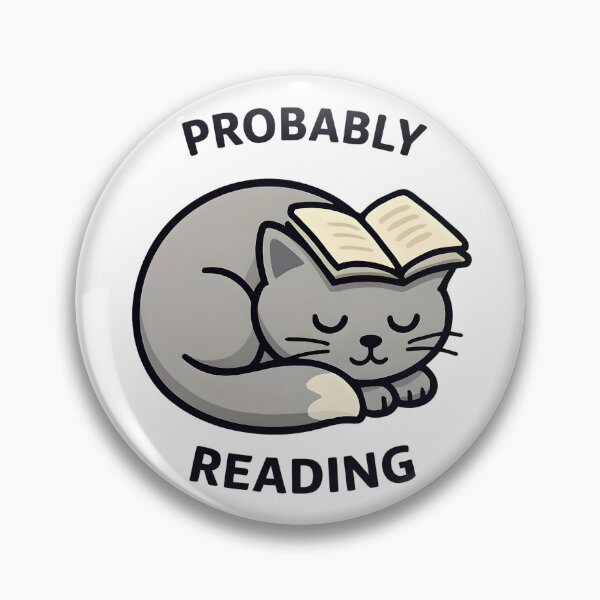 Item preview, Probably Reading Cat Reader Illustration designed and sold by CivilOrangeDesigns.
