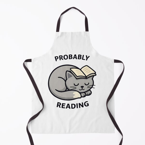 Item preview, Probably Reading Cat Reader Illustration designed and sold by CivilOrangeDesigns.