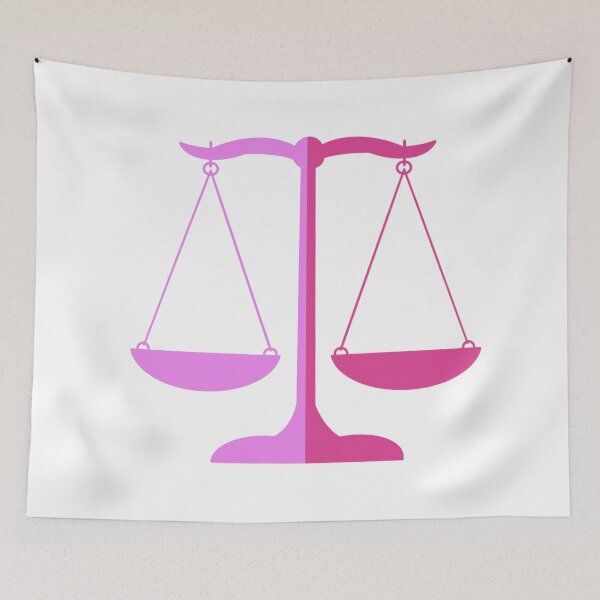 Item preview, Pink and Hot Pink Scales of Justice- Law Art designed and sold by MagicMe-JD.