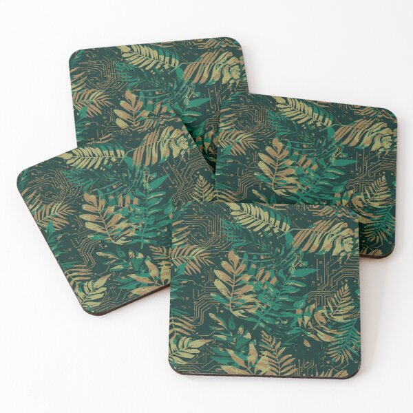 Item preview, Circuit Jungle Fusion – Tech Botanica Pattern designed and sold by Silmoyo.