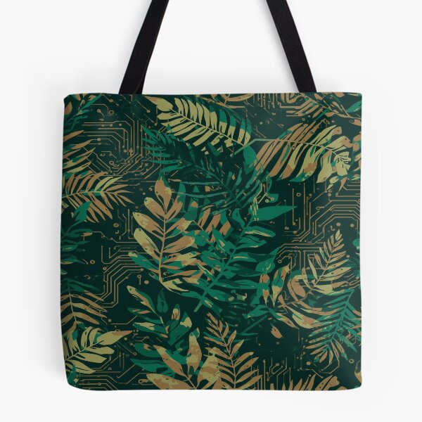 Item preview, Circuit Jungle Fusion – Tech Botanica Pattern designed and sold by Silmoyo.