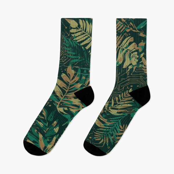 Item preview, Circuit Jungle Fusion – Tech Botanica Pattern designed and sold by Silmoyo.