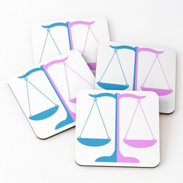 Item preview, Blue and Pink Scales of Justice- Law Art designed and sold by MagicMe-JD.