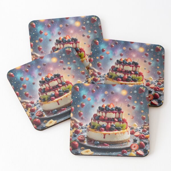 Item preview, Delightful Cheesecake Elegance – Tempting Fruit Bliss designed and sold by PawPrintedArt.