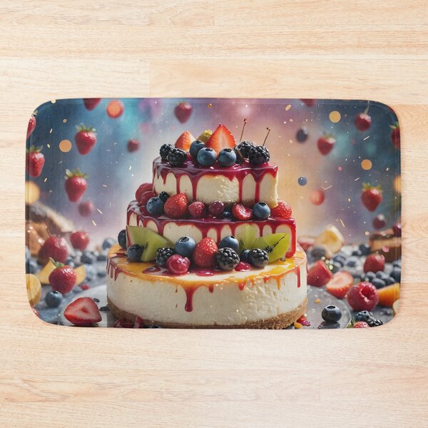 Item preview, Delightful Cheesecake Elegance – Tempting Fruit Bliss designed and sold by PawPrintedArt.