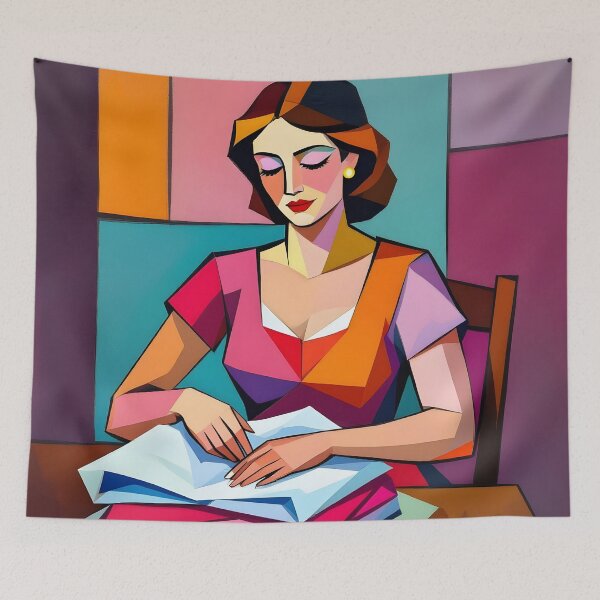 Item preview, Woman Folding Laundry designed and sold by JazzPWall.