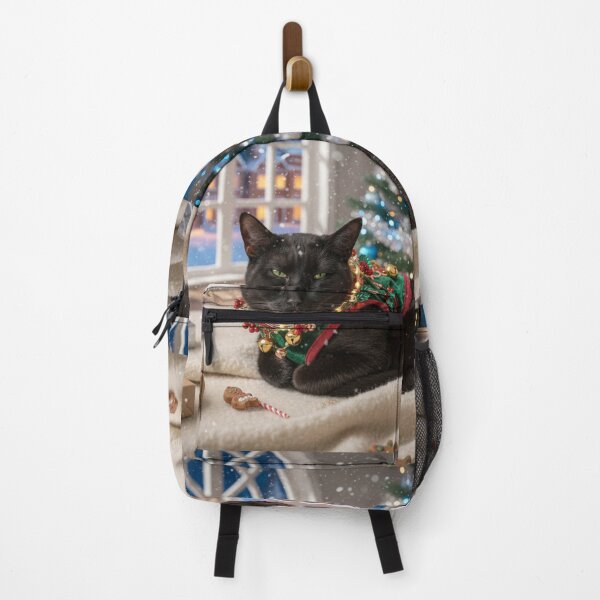 Aperçu de l'œuvre Noël du chat noir créée et vendue par HuntsmithMerch.