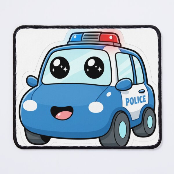 Item preview, Police car with blue light designed and sold by SimonsDesignArt.