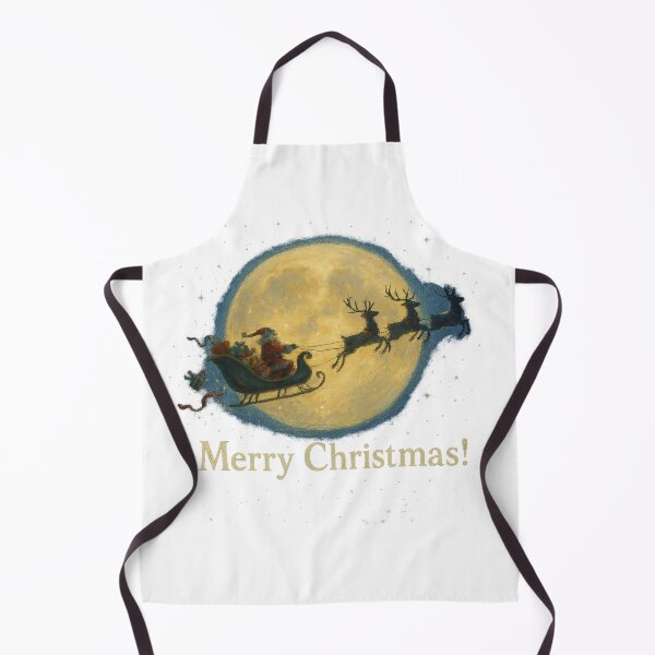 Item preview, Merry Christmas – Santa’s Moonlit Flight designed and sold by TheJoyfulPen.