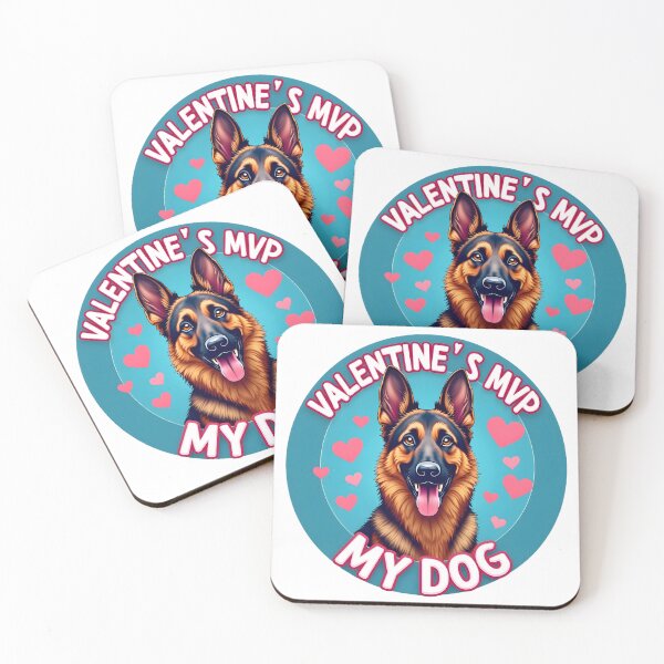 Item preview, German Shepard with heart emojis around it  designed and sold by BDLdesigns.