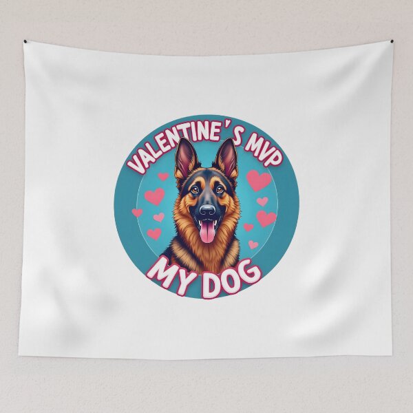 Item preview, German Shepard with heart emojis around it  designed and sold by BDLdesigns.