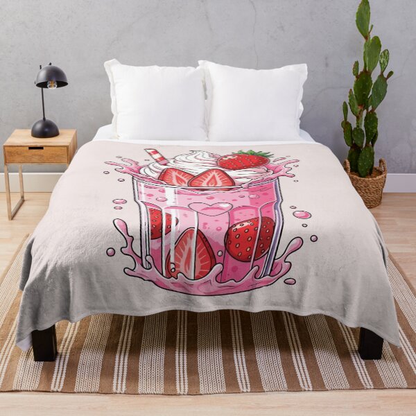 Item preview, Kawaii Strawberry Milk Aesthetic Yume Pastel Cute Food designed and sold by animehani.