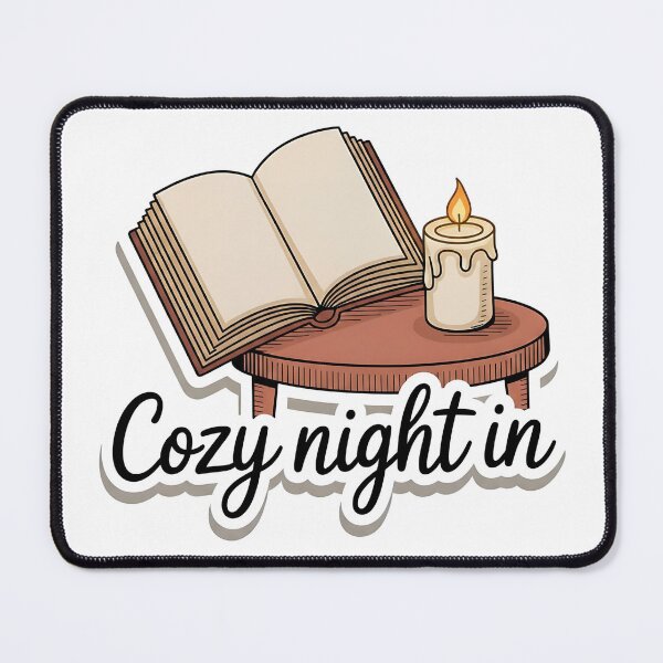 Item preview, Cozy Night In Candle & Book Cottagecore Sticker Design designed and sold by aislinglaoise.