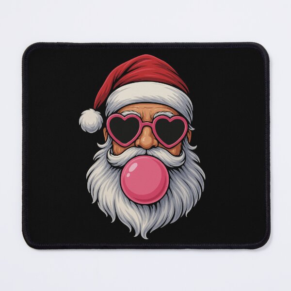 Item preview, Cool Santa Claus with Heart Sunglasses & Bubblegum – Funny Hipster Christmas Pop Art Design designed and sold by BrainBubbleArt.