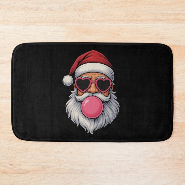 Item preview, Cool Santa Claus with Heart Sunglasses & Bubblegum – Funny Hipster Christmas Pop Art Design designed and sold by BrainBubbleArt.