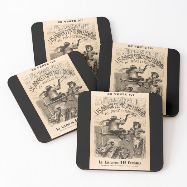 Item preview, J.J. Grandville Lithograph Poster | Les Animaux Peints | 19th Century French Satire & Caricature Art Print designed and sold by artofuniverse.