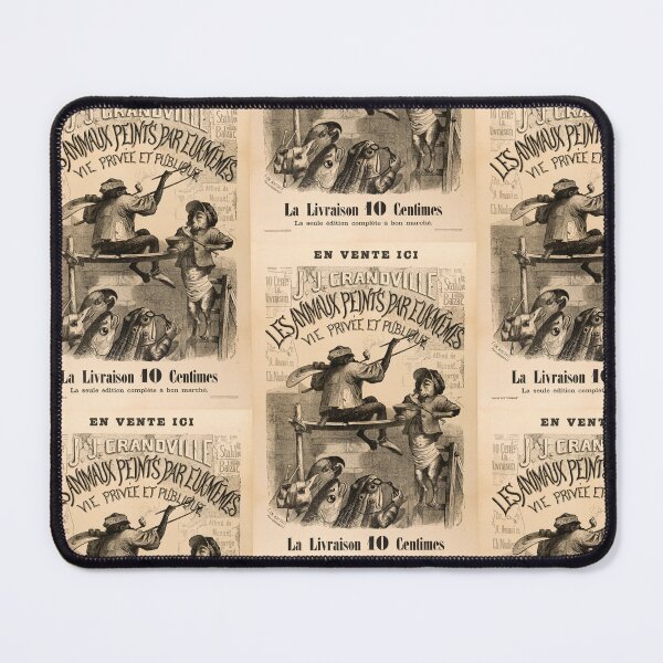 Item preview, J.J. Grandville Lithograph Poster | Les Animaux Peints | 19th Century French Satire & Caricature Art Print designed and sold by artofuniverse.
