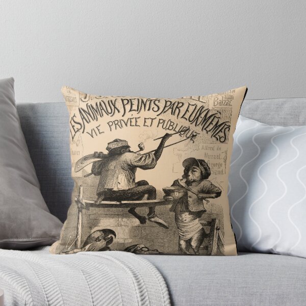 Item preview, J.J. Grandville Lithograph Poster | Les Animaux Peints | 19th Century French Satire & Caricature Art Print designed and sold by artofuniverse.