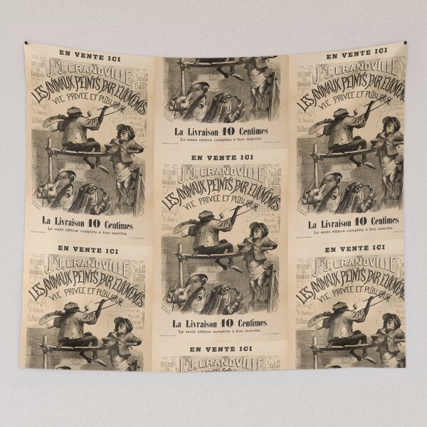 Item preview, J.J. Grandville Lithograph Poster | Les Animaux Peints | 19th Century French Satire & Caricature Art Print designed and sold by artofuniverse.