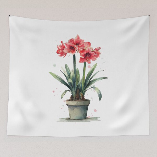 Item preview, Amaryllis in Watercolour designed and sold by BTNYBayCo.