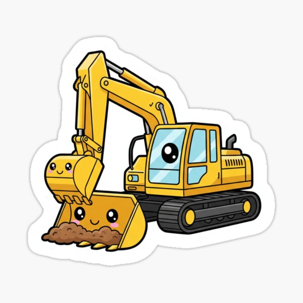 Item preview, Cheerful excavator operator designed and sold by SimonsDesignArt.