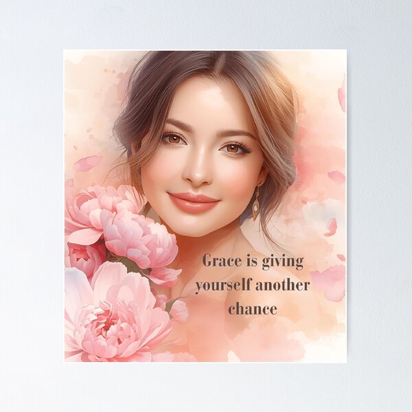 Item preview, Grace – Self-Forgiveness Quote Art designed and sold by Boski22.