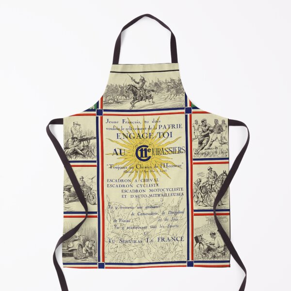 Item preview, French Military Recruitment Poster | 11th Cuirassiers Cavalry Regiment | WWII Era Military Art & Historical Propaganda designed and sold by artofuniverse.