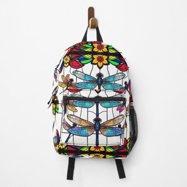 Item preview, Stained Glass Dragonflies in Bright Jewel Tones designed and sold by Jeff's Good Mojo Dojo.