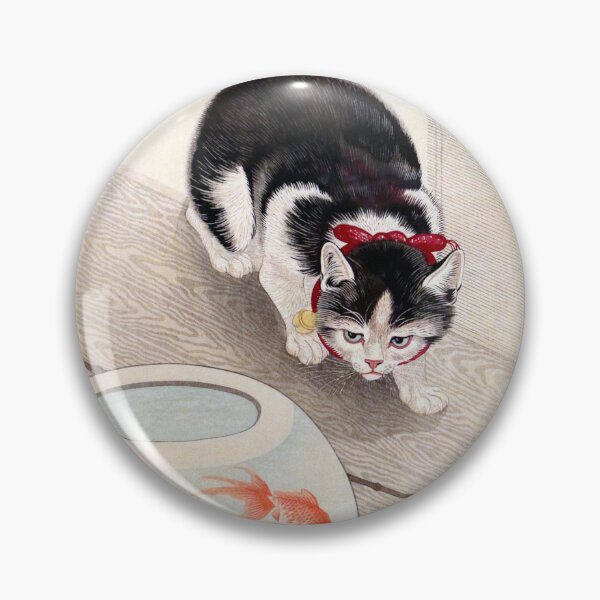 Item preview, Cat and fish bowl designed and sold by TwoMagpiesShop.