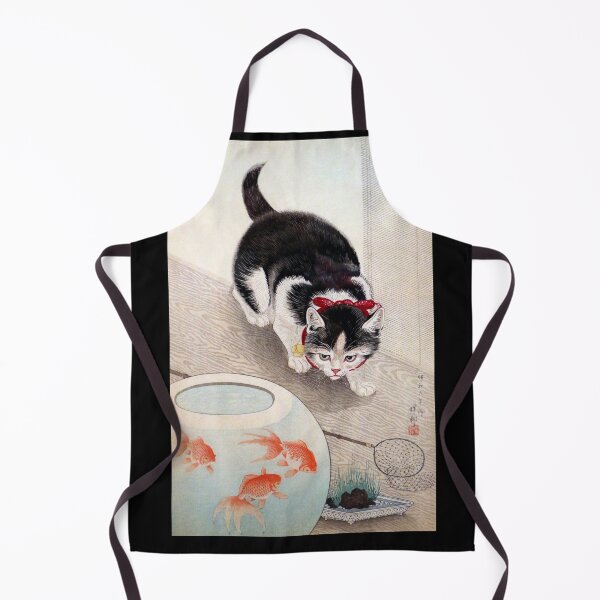 Item preview, Cat and fish bowl designed and sold by TwoMagpiesShop.