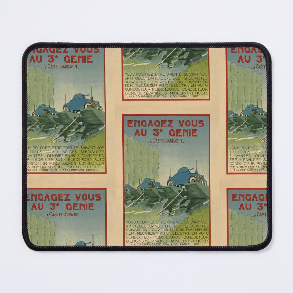 Item preview, Vintage French Military Recruitment Poster | 3rd Engineering Regiment Art | WWI History & Art Nouveau Style Print designed and sold by artofuniverse.