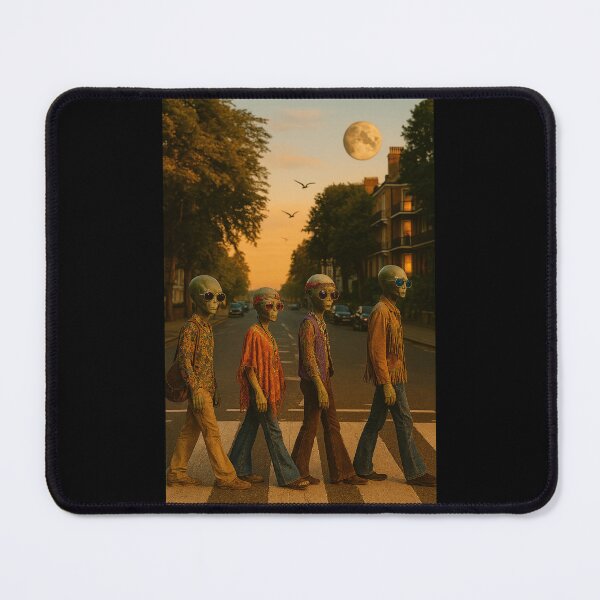 Item preview, Aliens Walking in the footsteps of the Beatles designed and sold by Halifaxartguy.